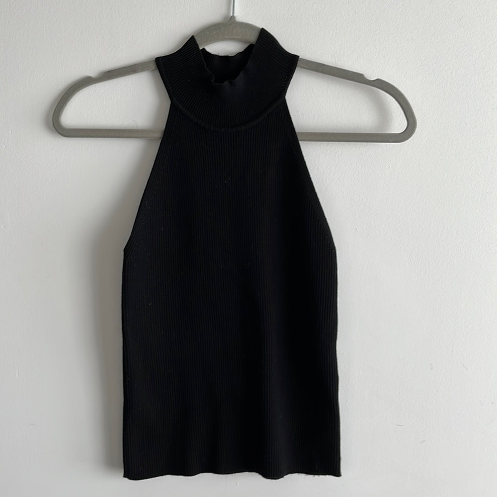 Zara Halter Neck Ribbed Tank